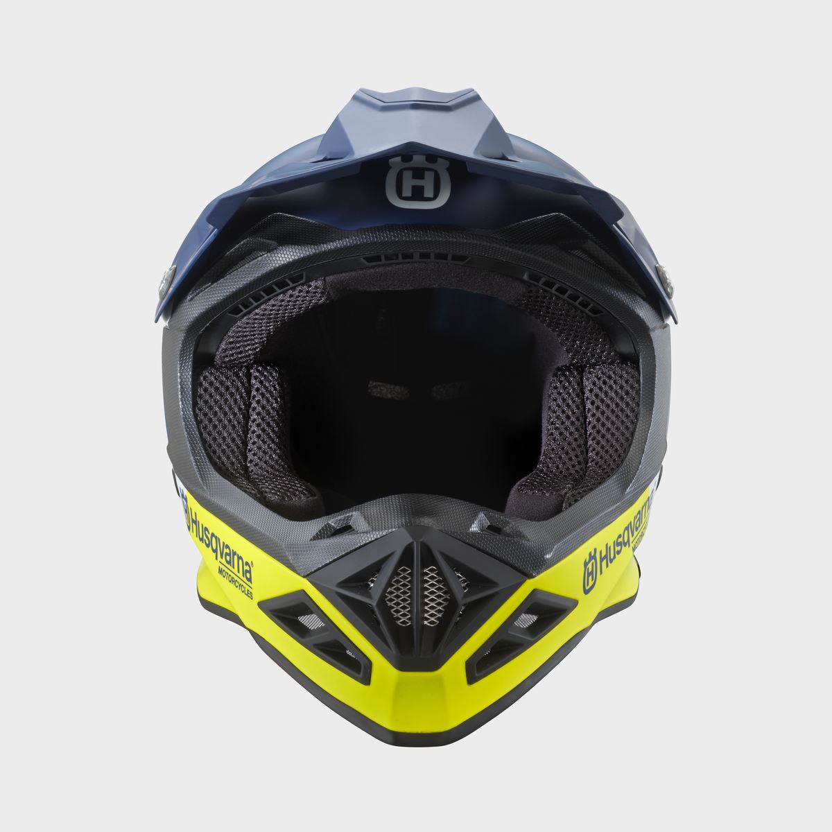 Husqvarna Husqvarna Kids Railed Helmet Navy/Yellow